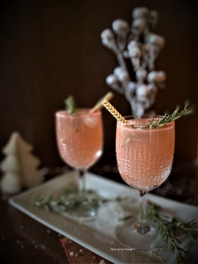 Cocktail ou Mocktail Pamplemousse Romarin