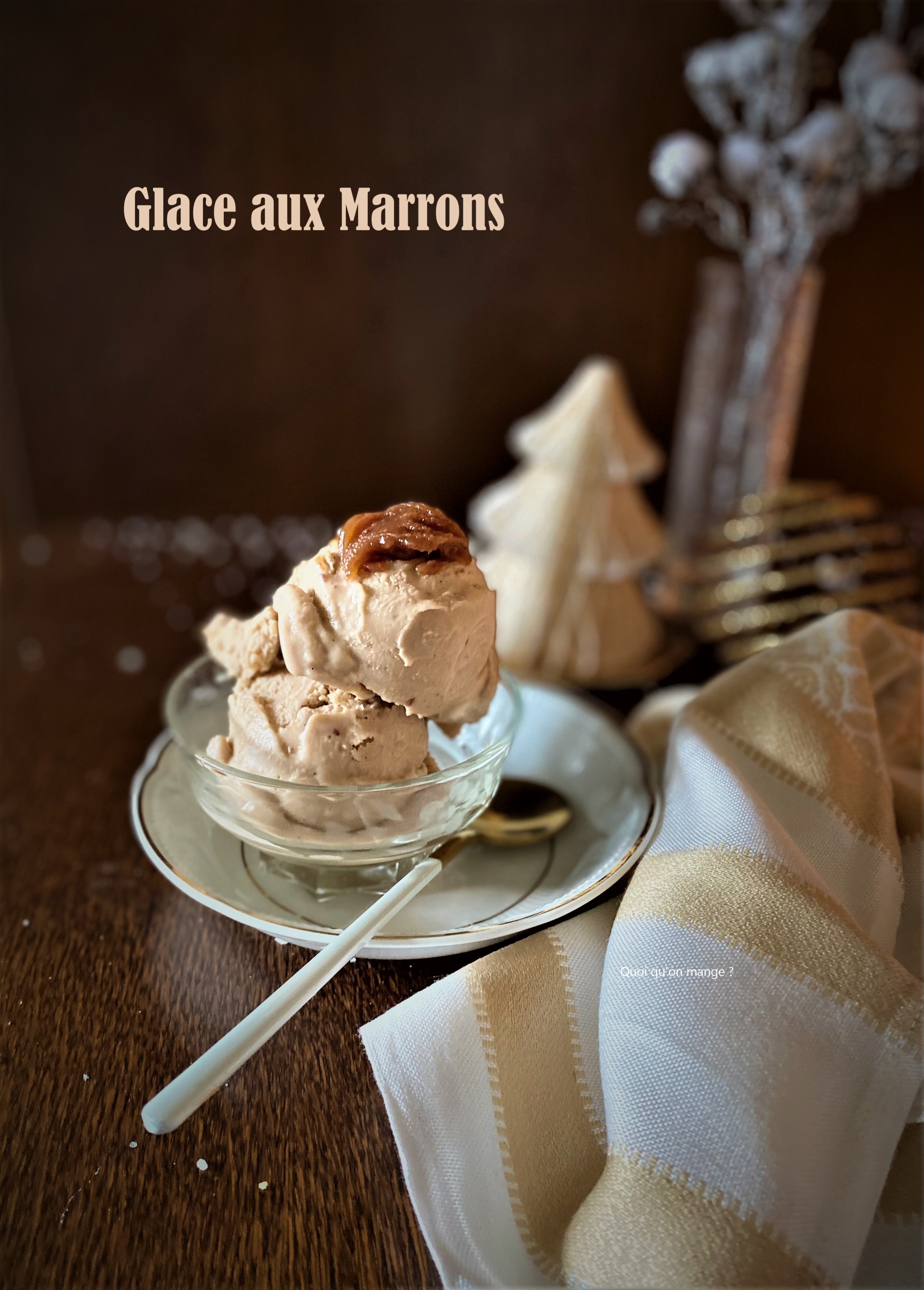 Glace maison à la crème de marrons