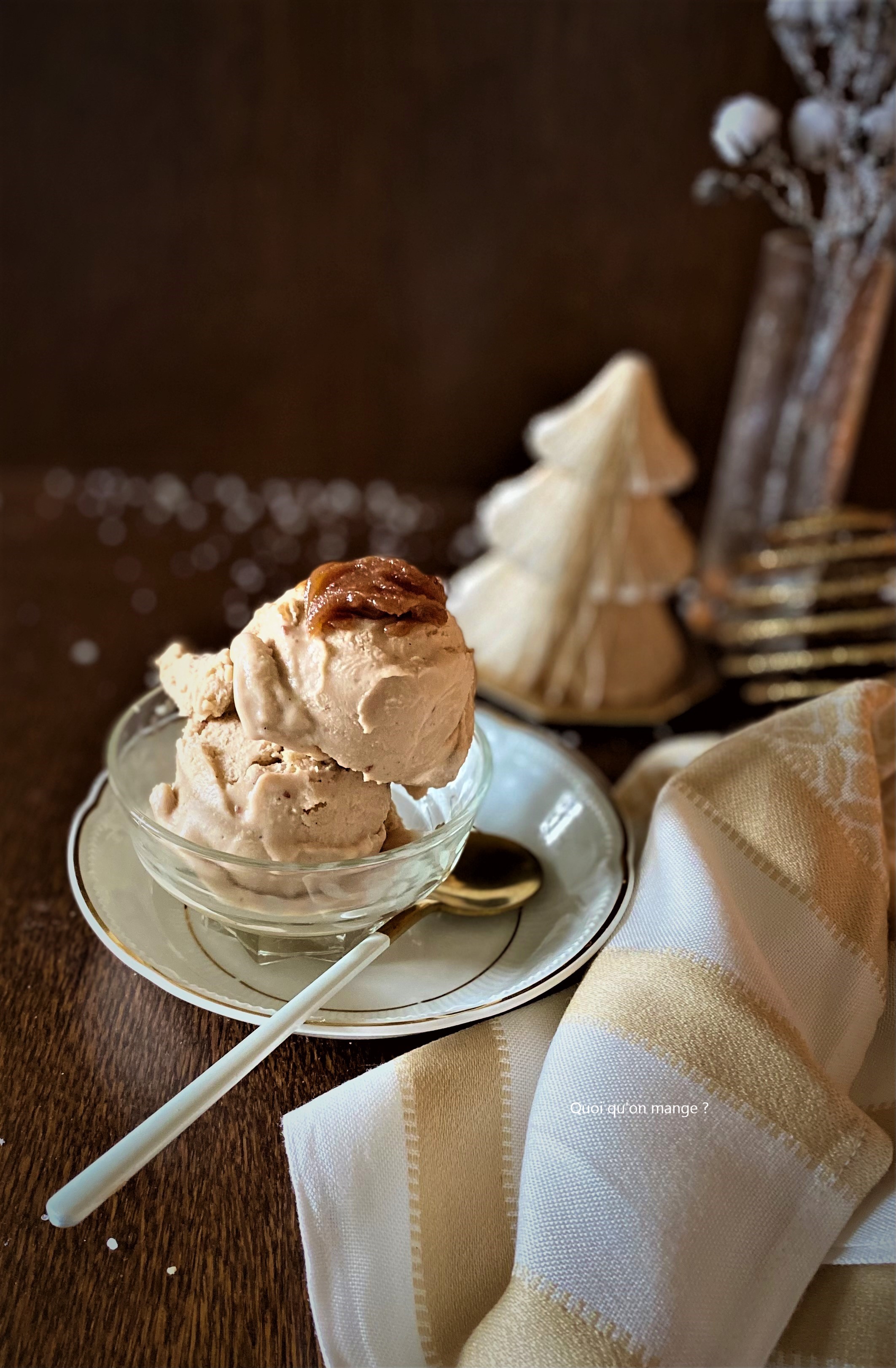 Glace maison à la crème de marrons