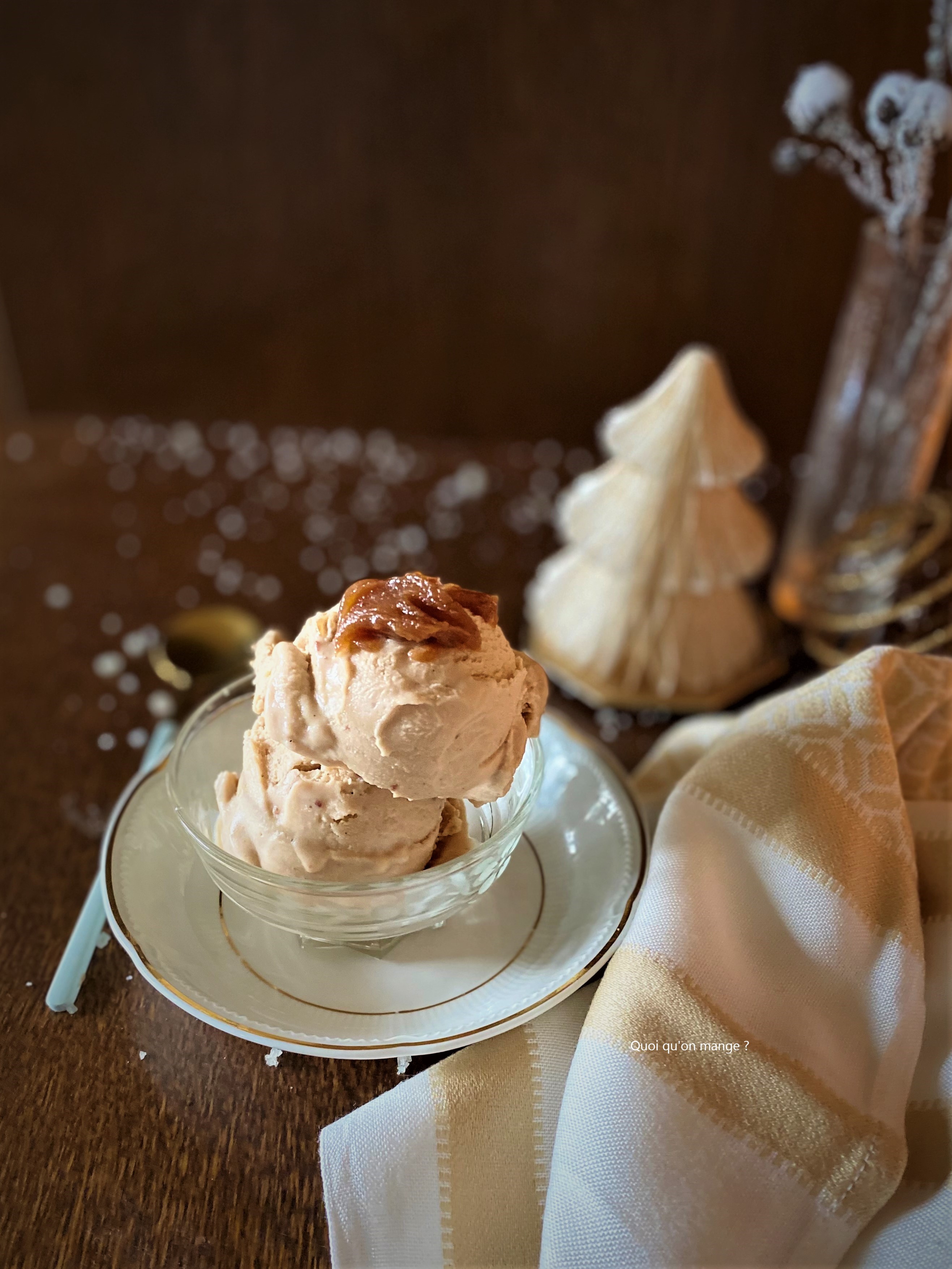 Glace maison à la crème de marrons