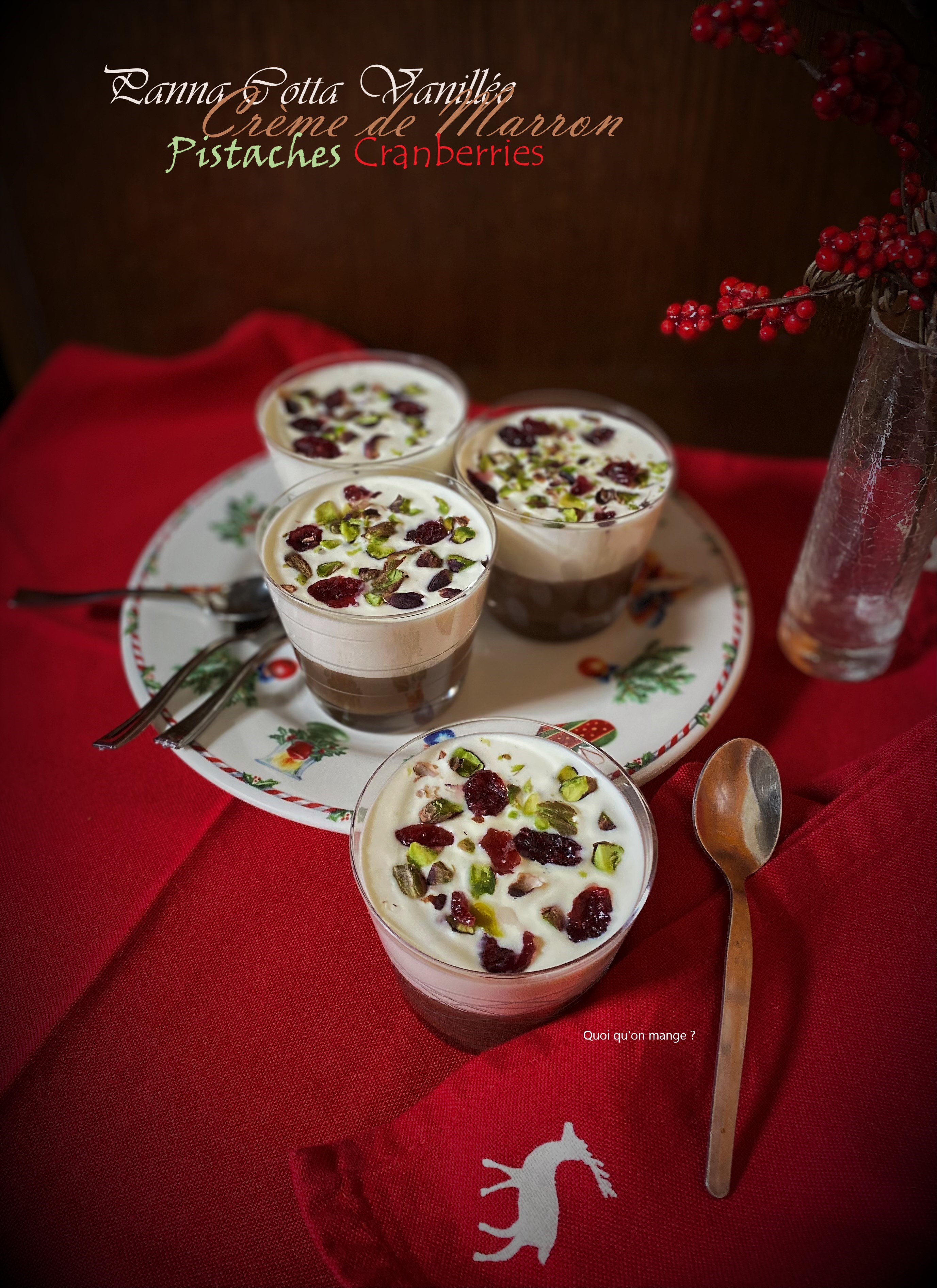 Panna Cotta crème de marron & fruits secs
