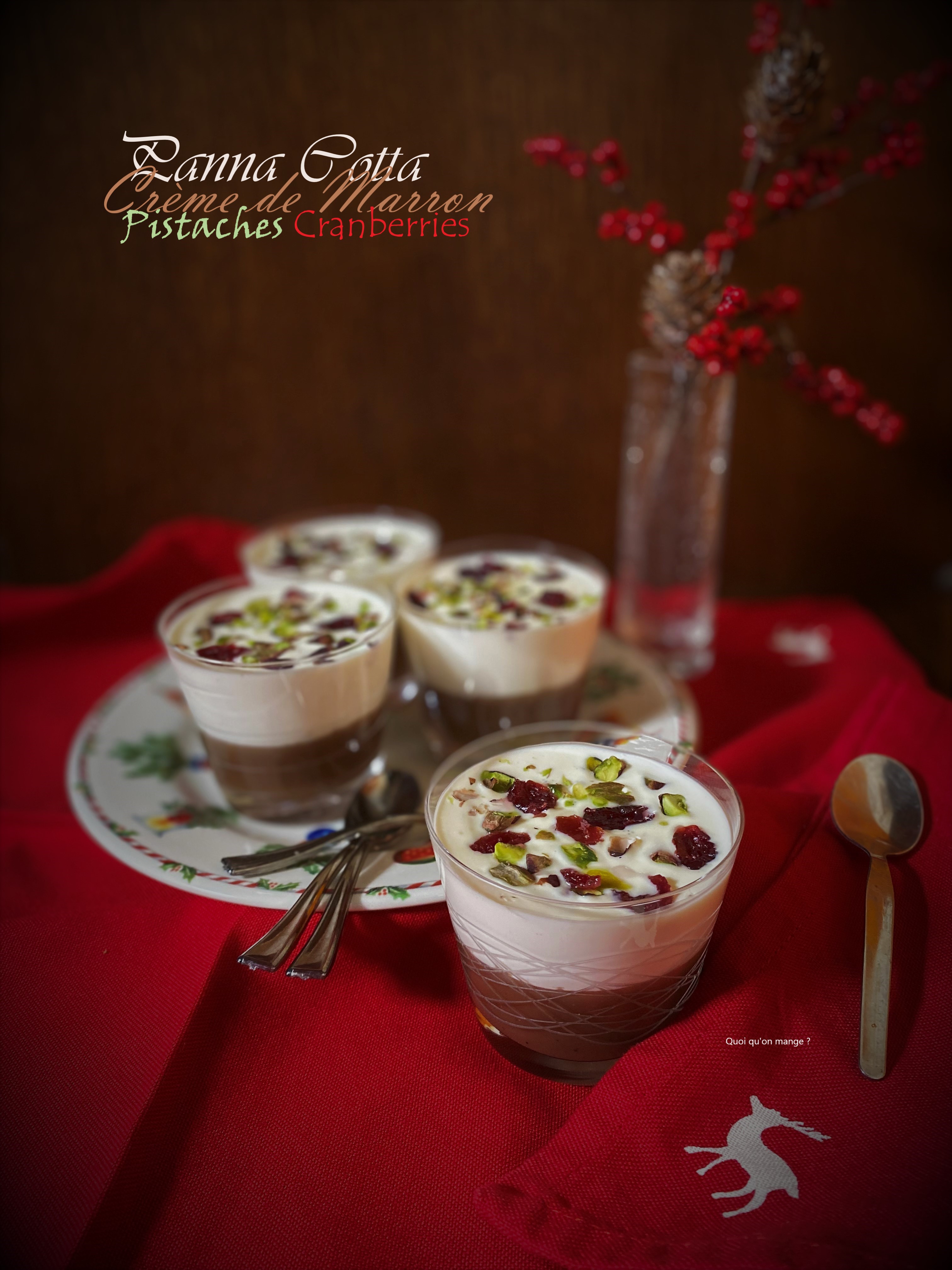 Panna Cotta crème de marron & fruits secs