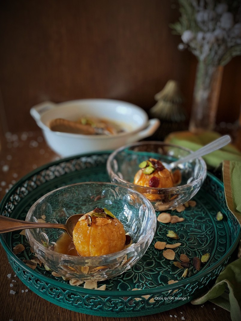 Clémentines caramélisées aux épices et aux fruits secs