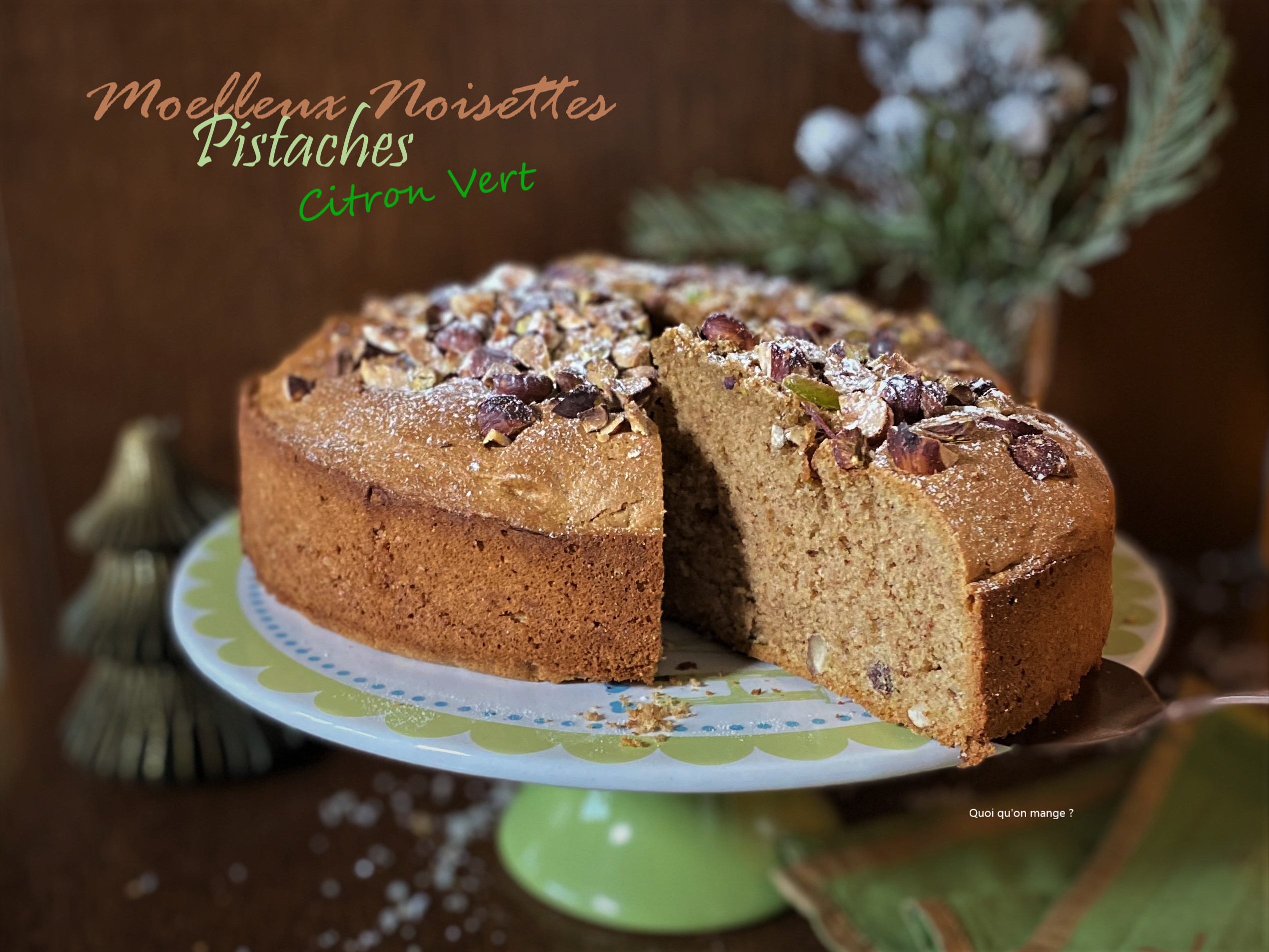 Moelleux pistaches et noisettes au bon goût de citron&nbsp;vert