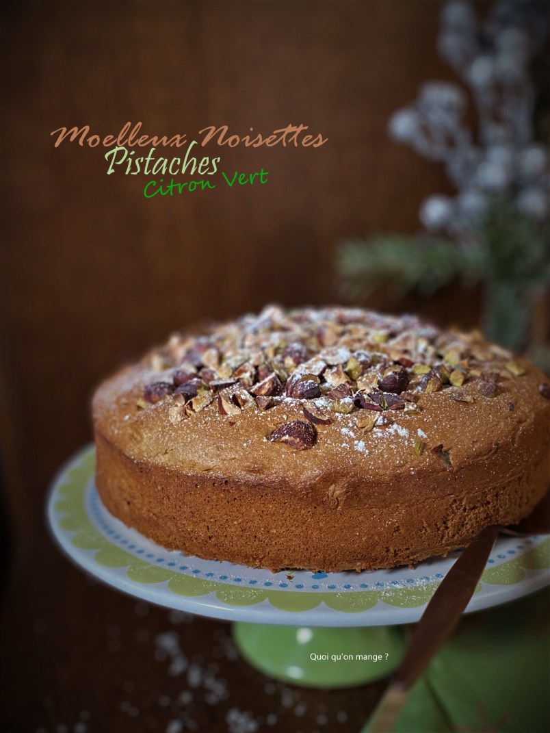 Moelleux pistache & noisette au bon goût de citron vert