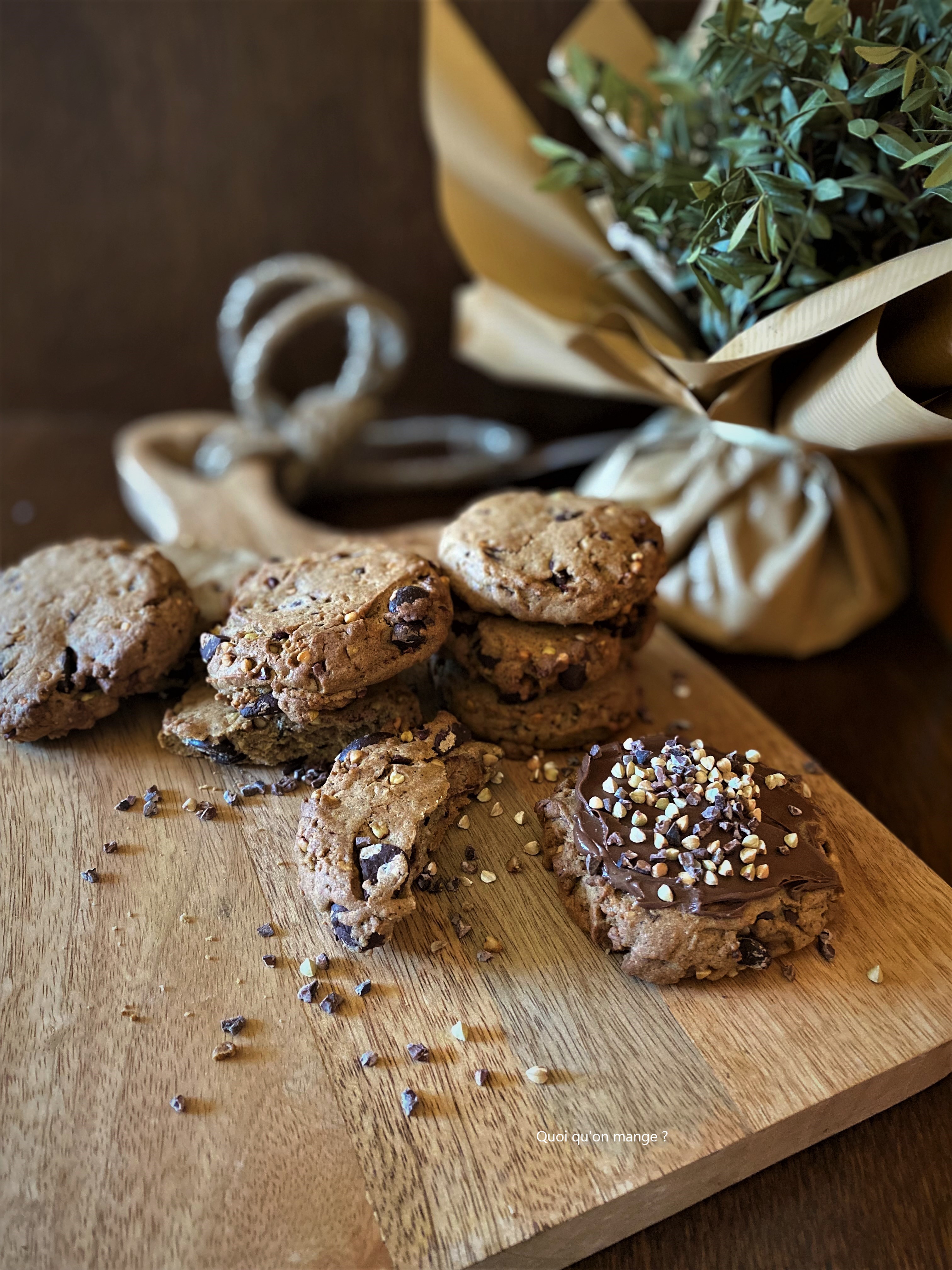 Cookies aux grains de sarrasin et pépites de chocolat