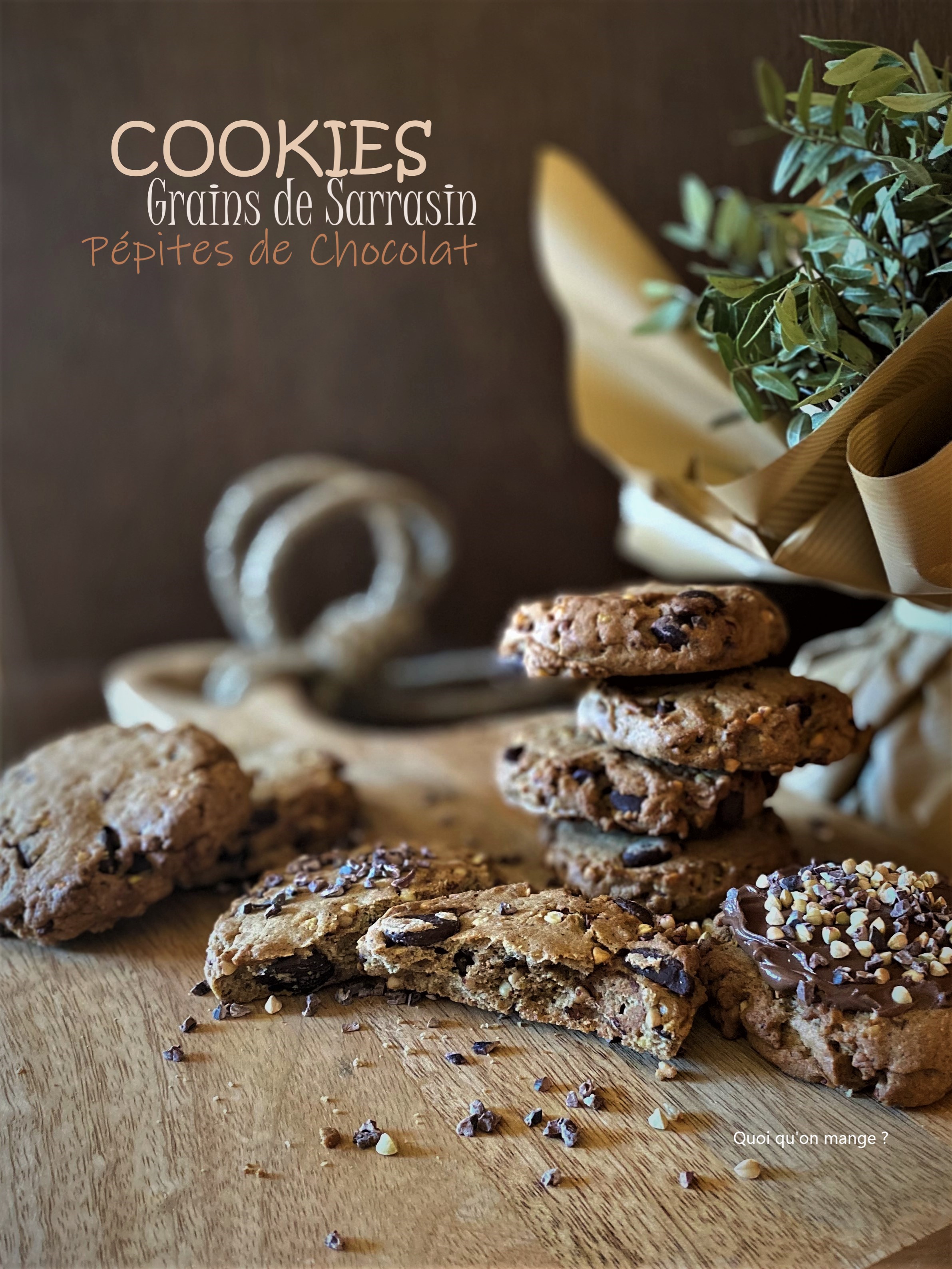 Cookies aux grains de sarrasin et pépites de chocolat
