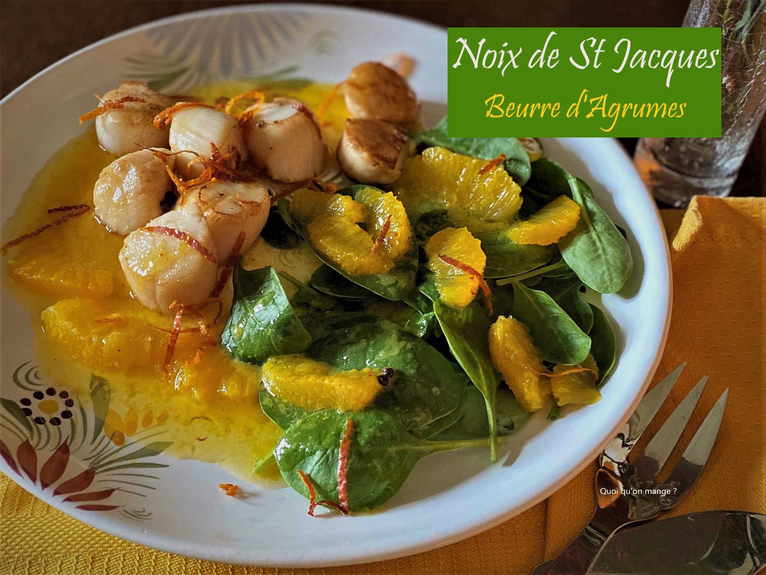 Saint-Jacques poêlées au beurre&nbsp;d’agrumes