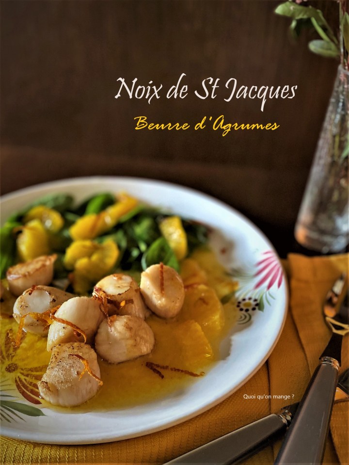 Noix de Saint-Jacques poêlées au beurre d'agrumes