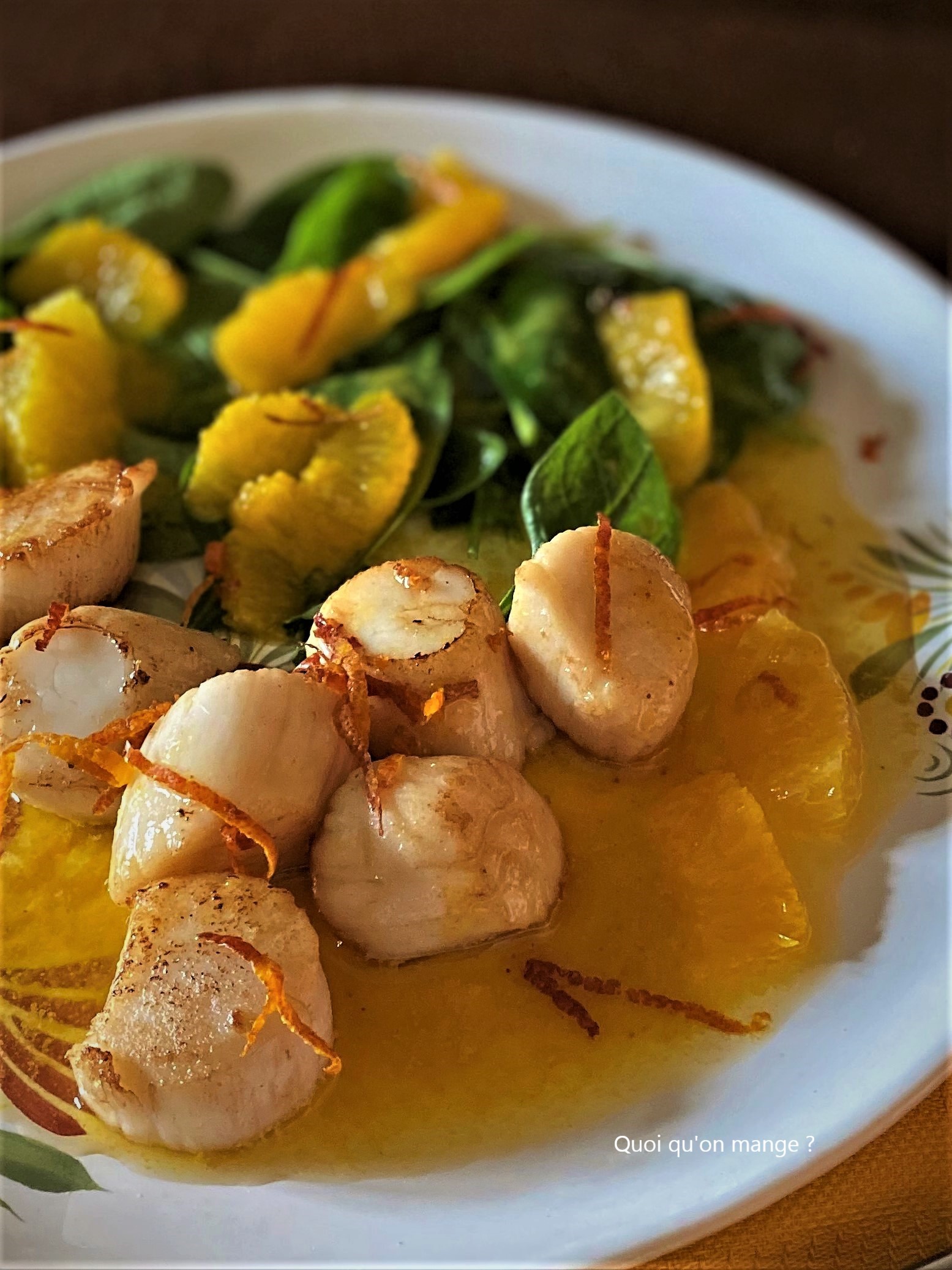 Noix de Saint-Jacques poêlées au beurre d'agrumes