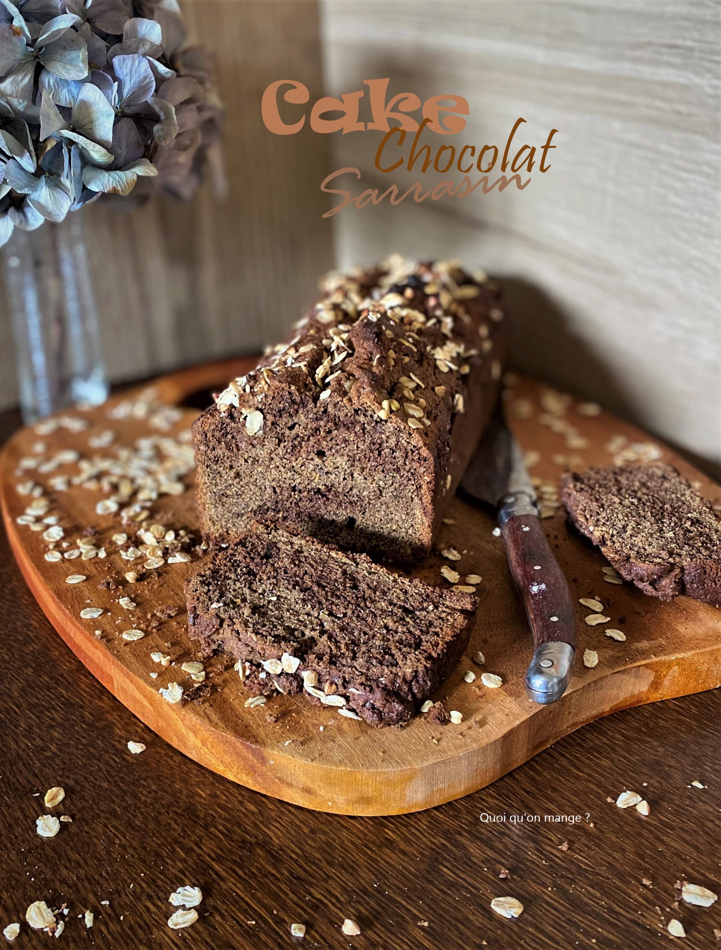 Cake façon marbré farine de sarrasin et chocolat