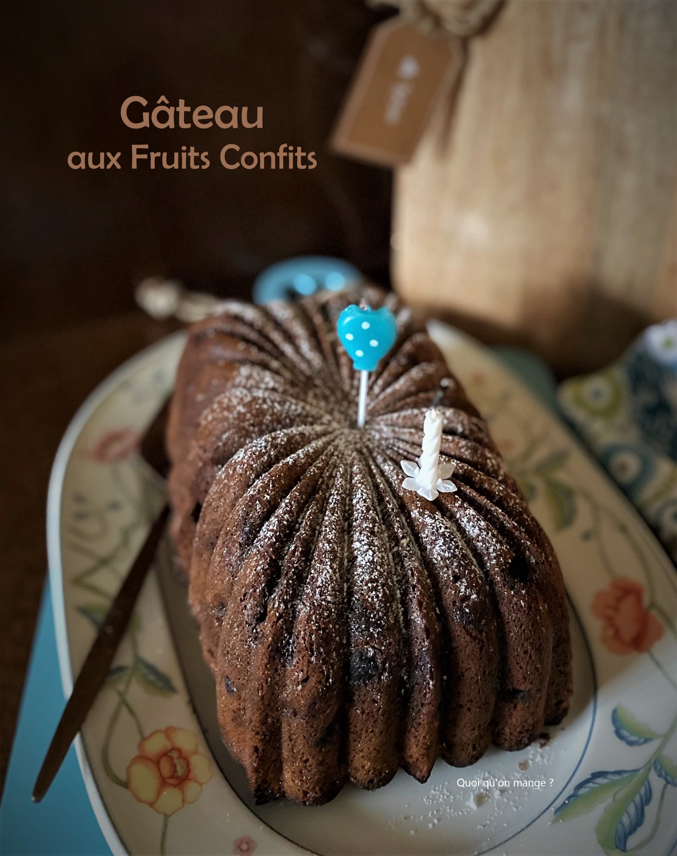 Gâteau de fêtes aux fruits confits