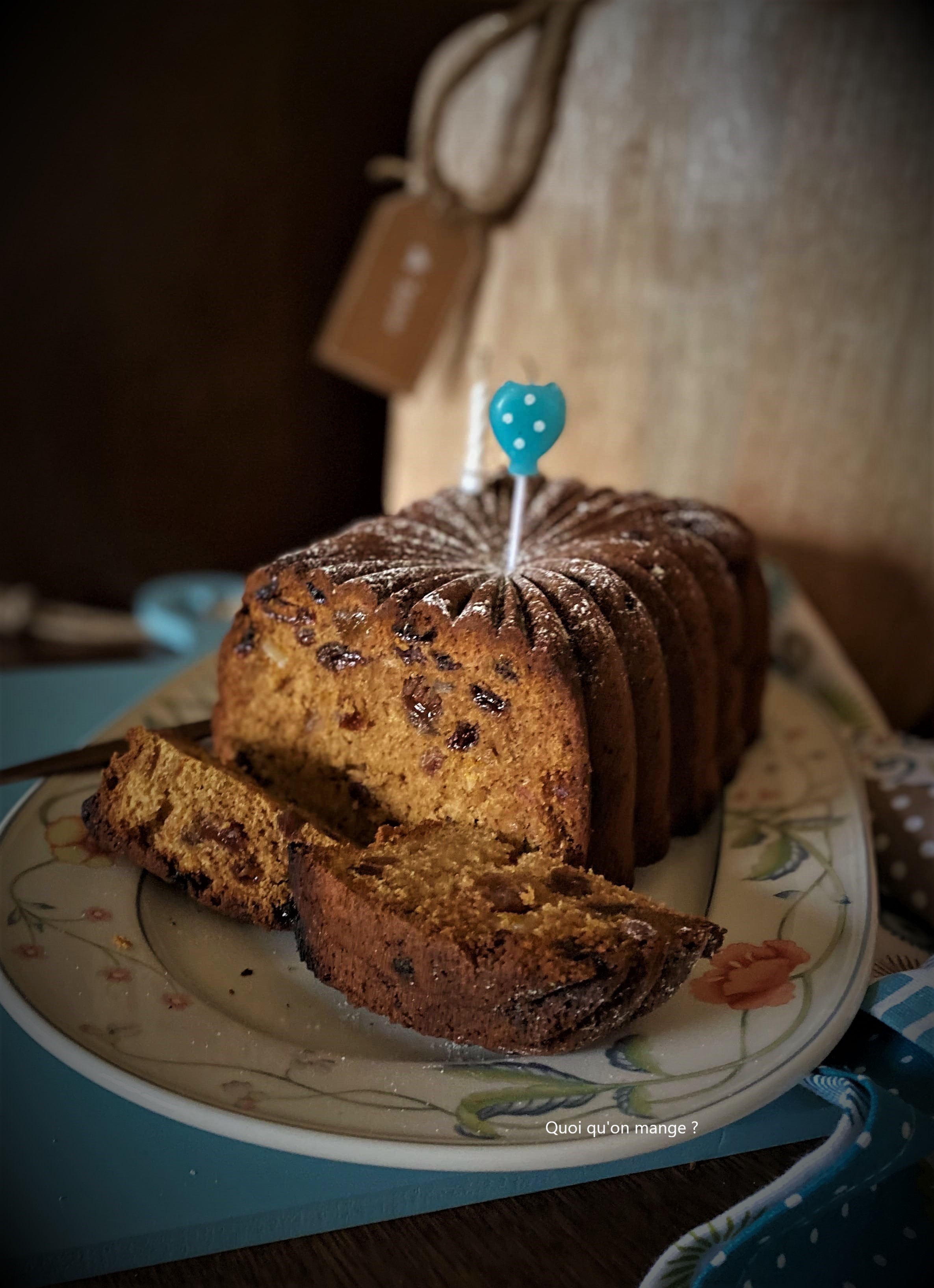 Gâteau de fêtes aux fruits confits