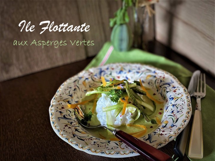 Ile flottante aux asperges&nbsp;vertes
