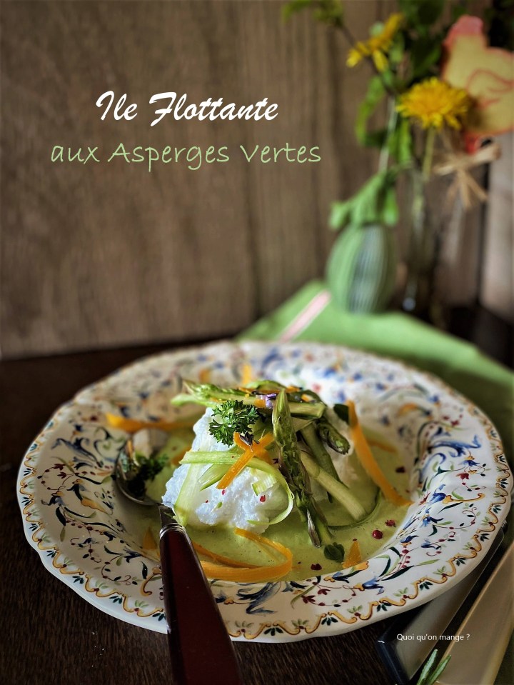 Ile flottante aux asperges vertes