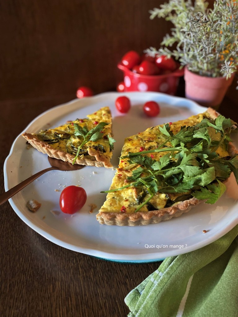 Tarte courgettes, fromages, herbes fraîches & de Provence