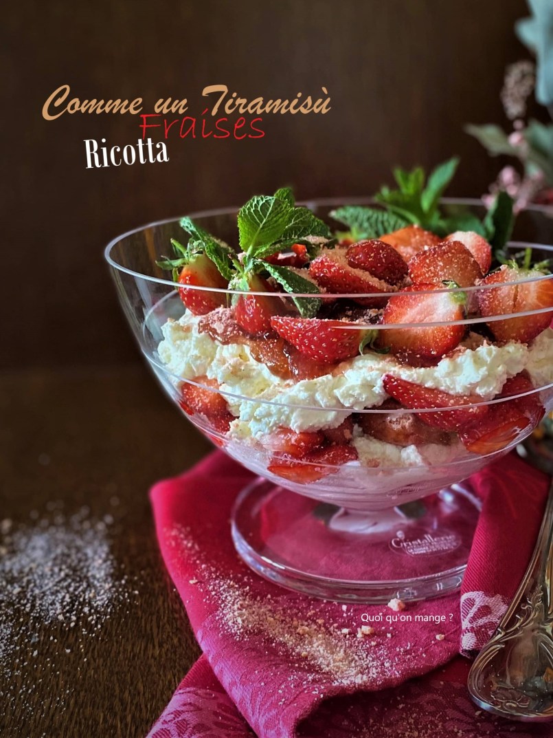Comme un tiramisù aux fraises et à la ricotta