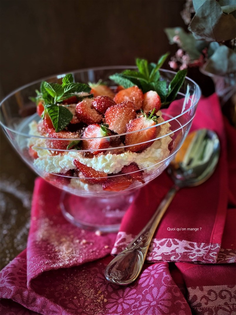 Comme un tiramisù aux fraises et à la ricotta