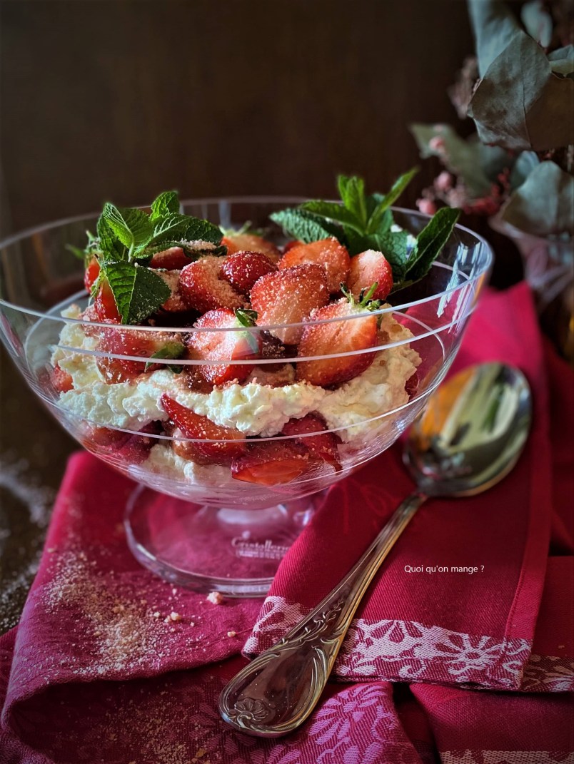 Comme un tiramisù aux fraises et à la ricotta