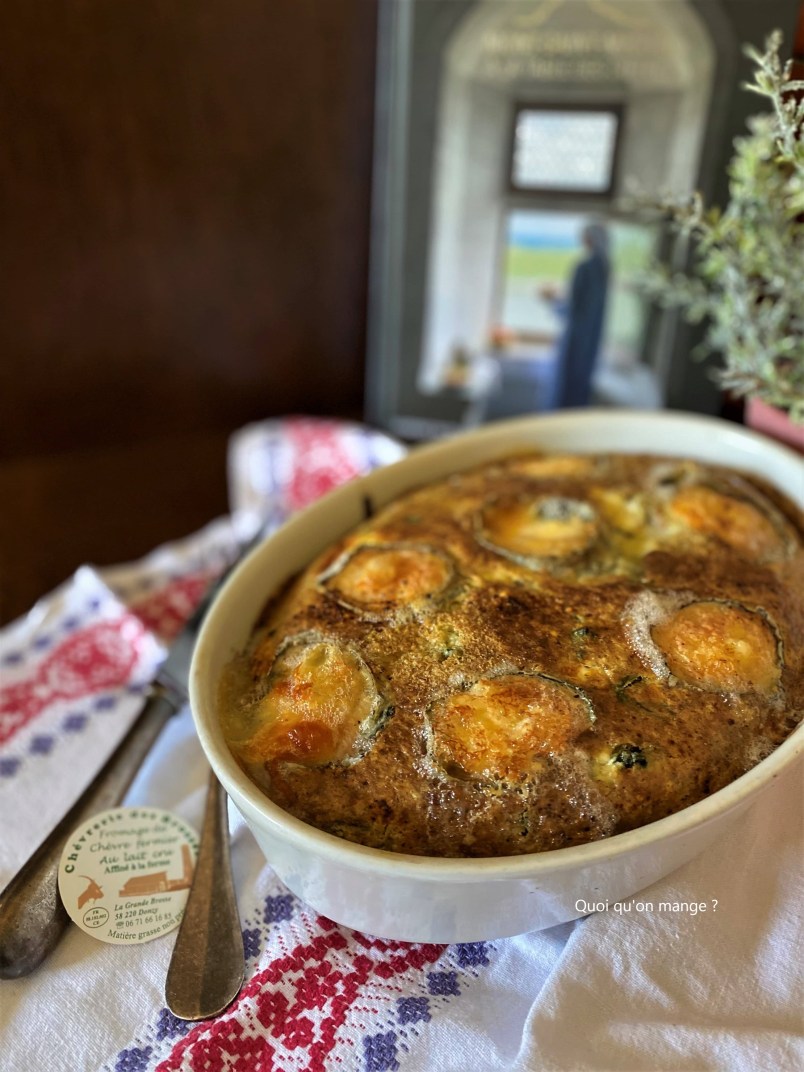 Clafoutis de Saint Abraham aux épinards et fromage de chèvre