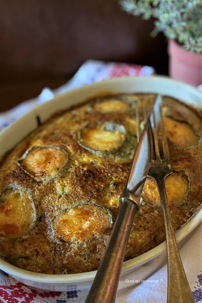 Clafoutis de Saint Abraham aux épinards et fromage de chÚvre