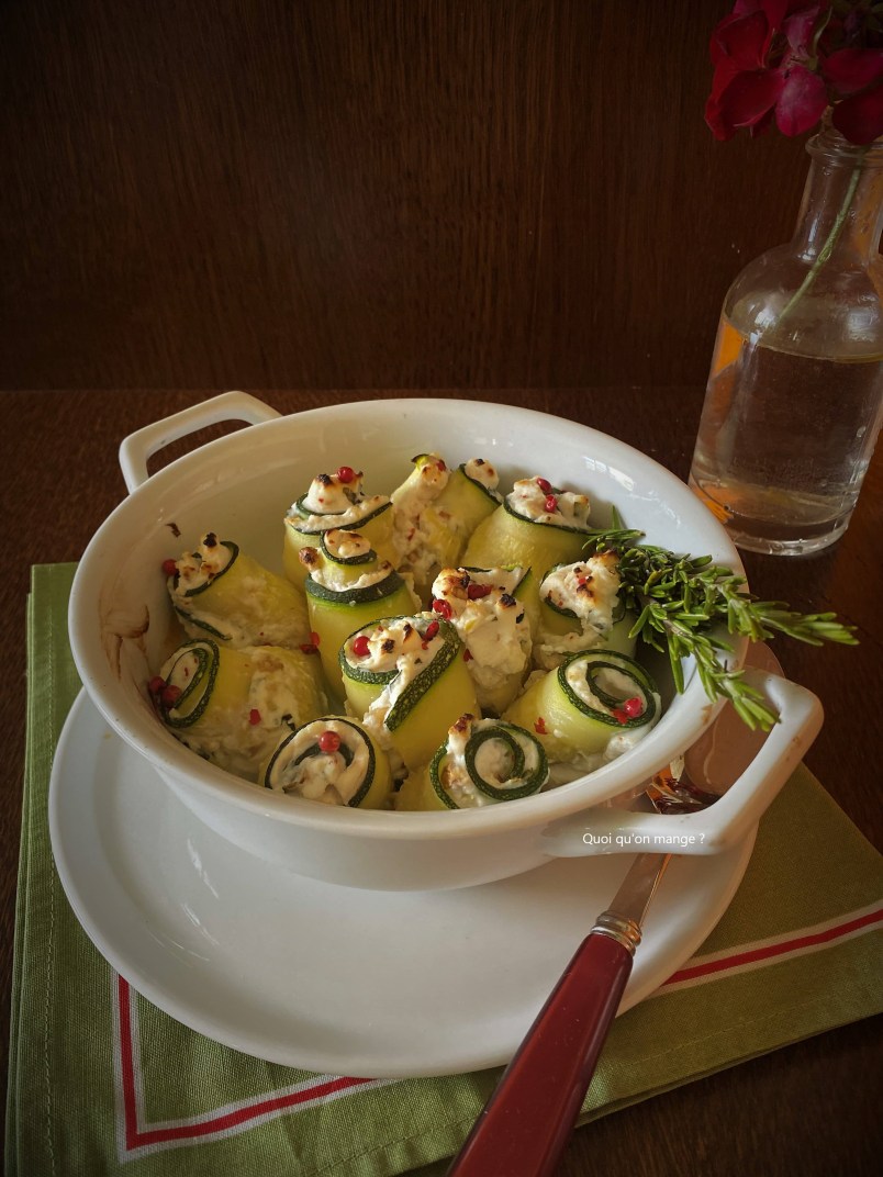 Petits farcis de courgette à la ricotta, noix et basilic