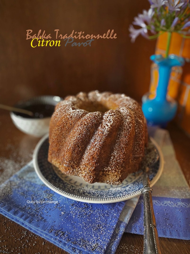 Babka traditionnelle au pavot imbibée au citron