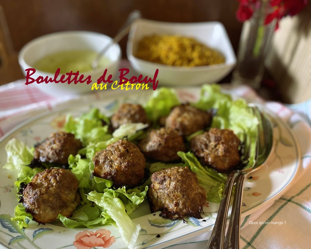 Boulettes de bœuf au&nbsp;citron