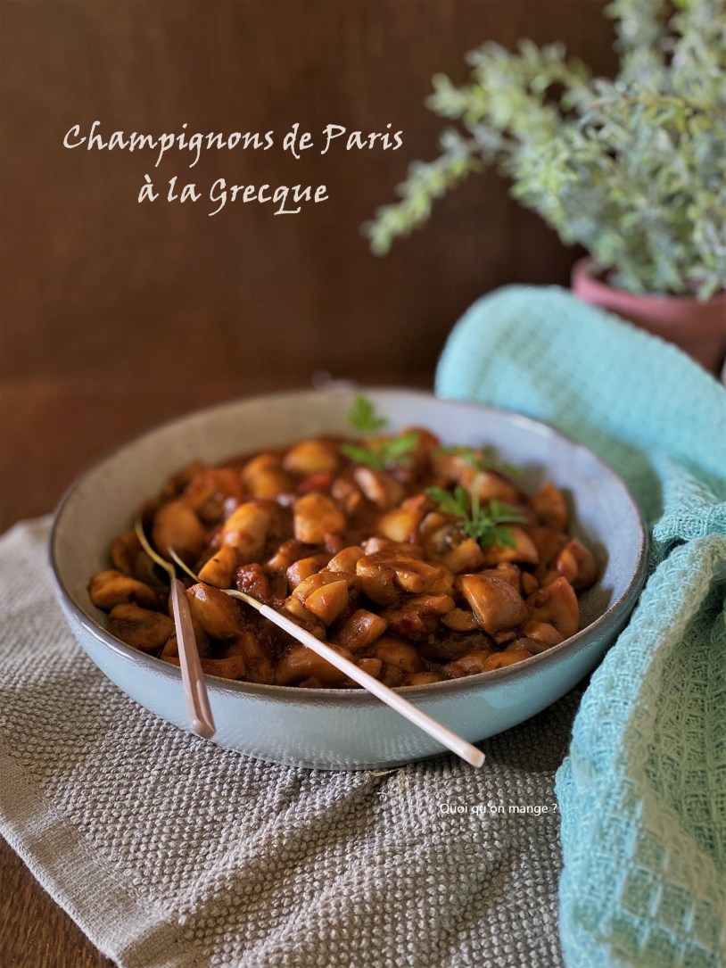 Champignons de Paris à la Grecque