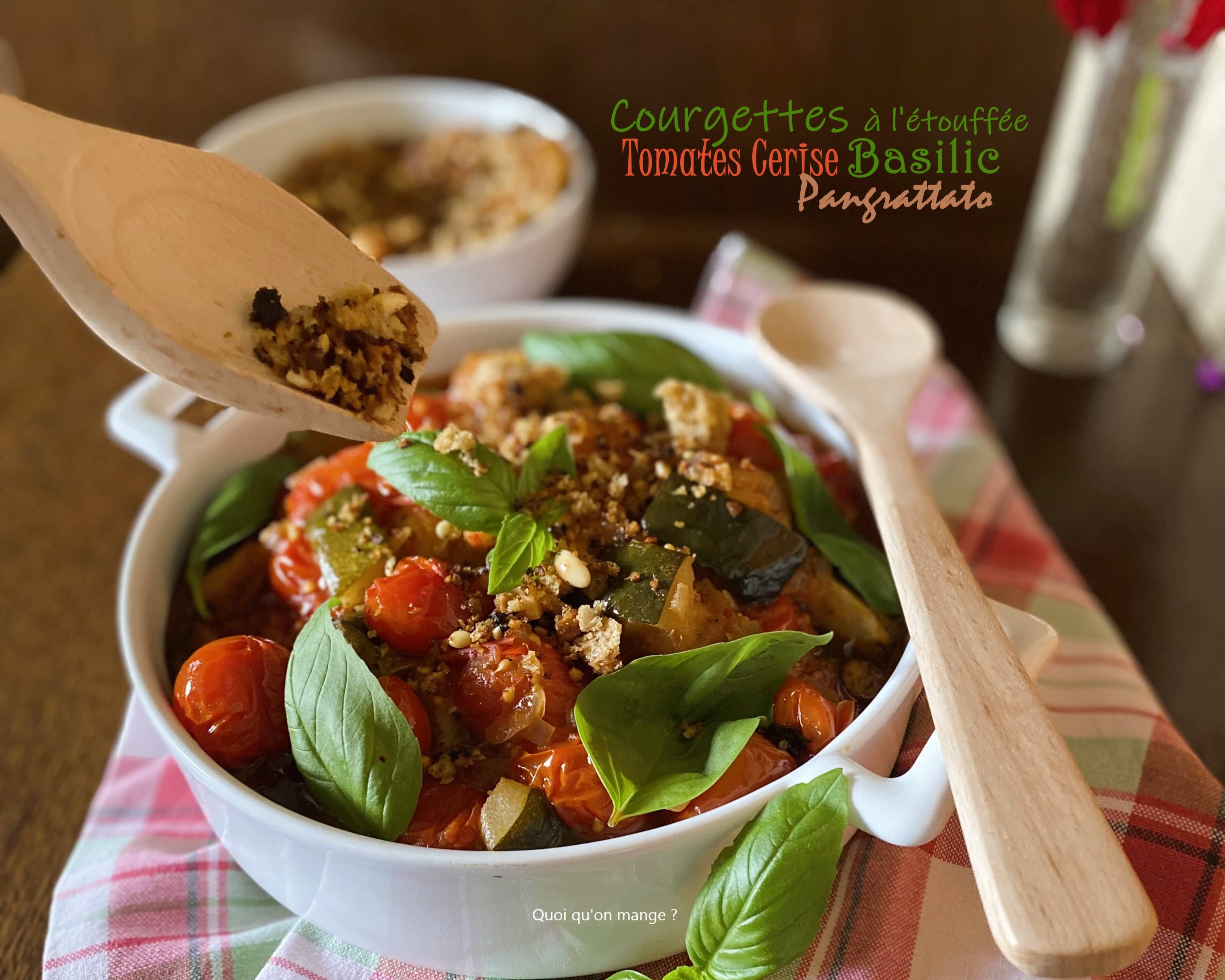 Courgettes à l&rsquo;étouffée et pangrattato ~ recette de Yotam&nbsp;Ottolenghi