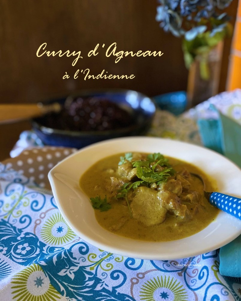 Curry d'agneau Ă l'indienne