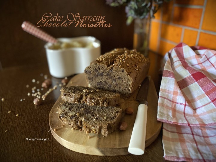 Cake sarrasin – chocolat et noisettes {IG bas – sans&nbsp;gluten}