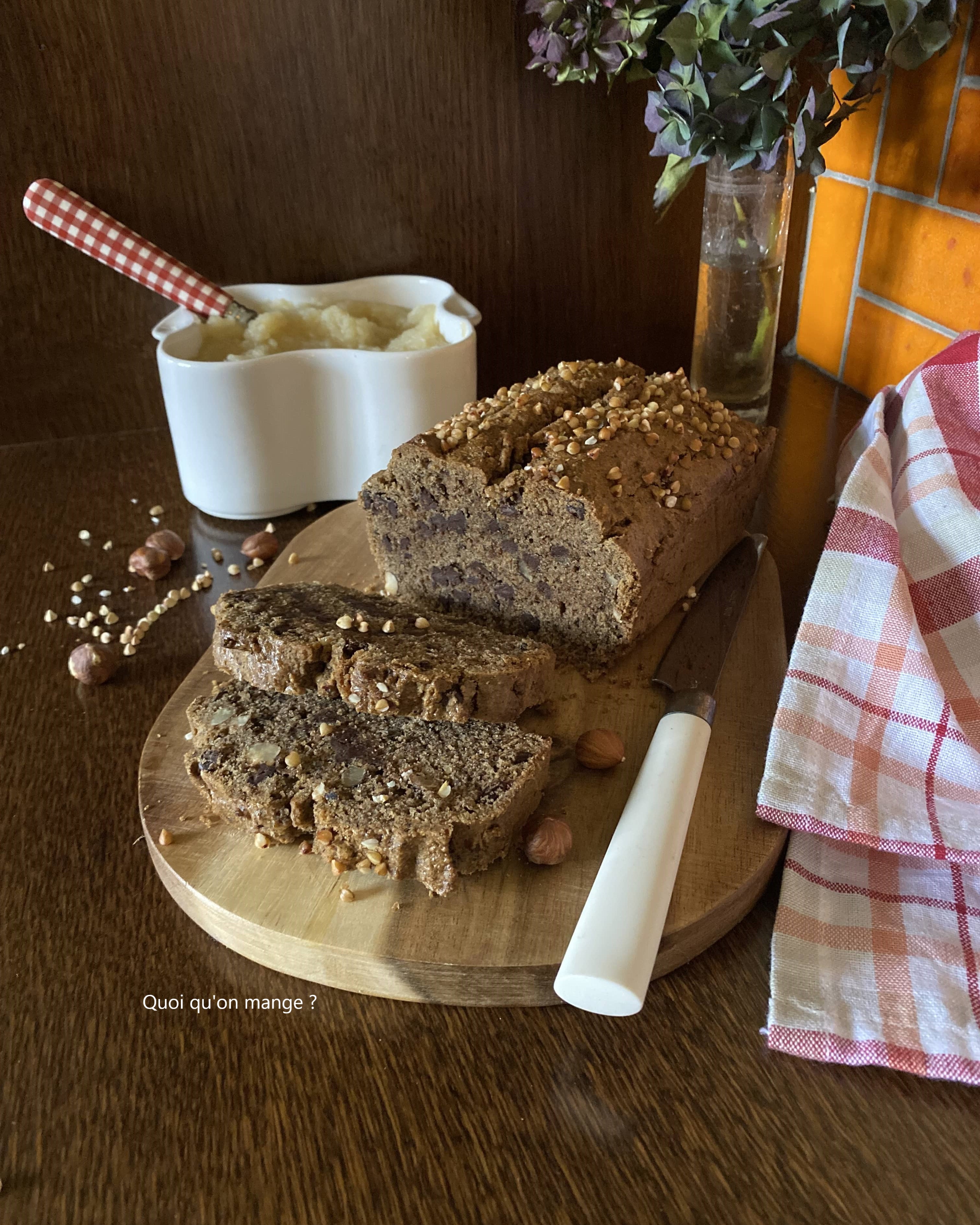 Cake Sarrasin, Chocolat et Noisettes