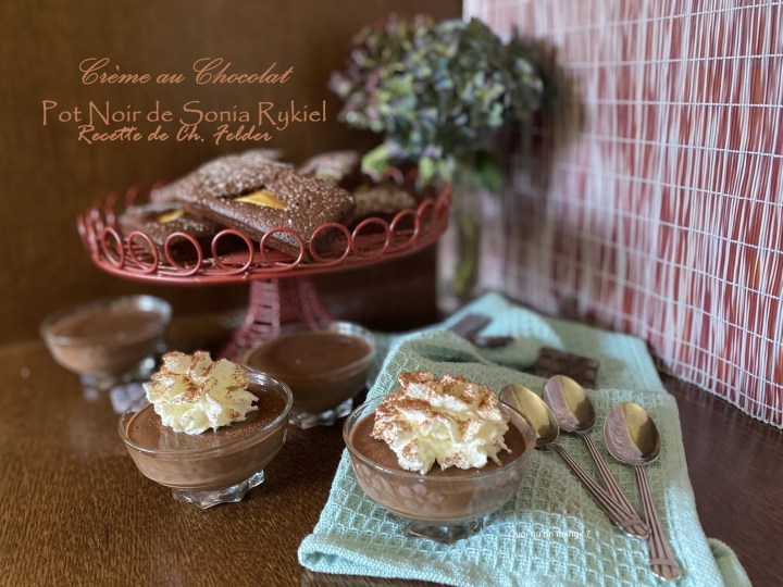 Le pot noir Sonia Rykiel et son financier d&rsquo;automne – recettes de Ch.&nbsp;Felder
