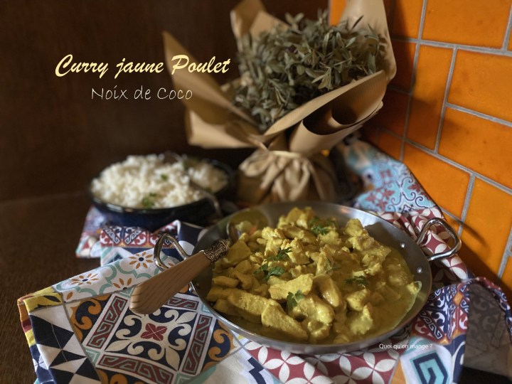 Curry jaune de poulet au lait de&nbsp;coco