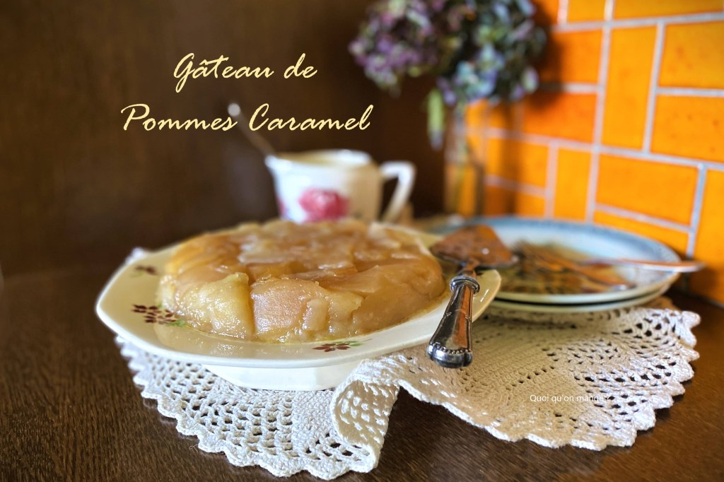 Gâteau de Pommes Caramel et Crème&nbsp;Anglaise