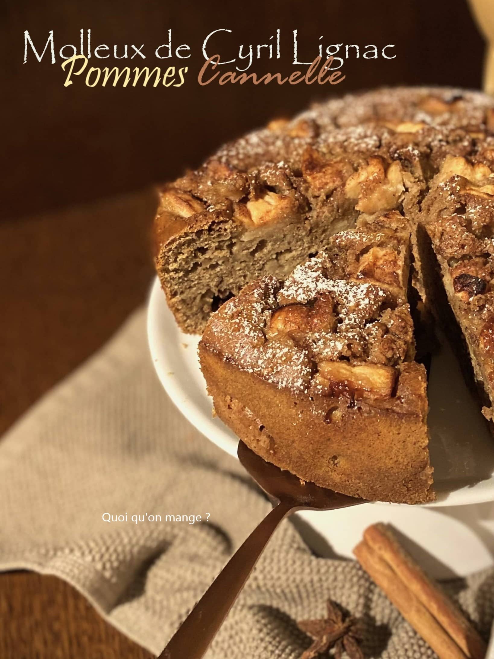 Gâteau Pommes & Cannelle de Cyril Lignac