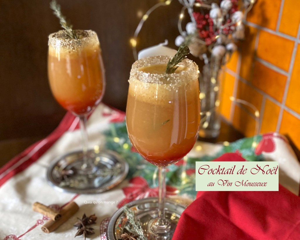 Cocktail de Noël au vin&nbsp;mousseux