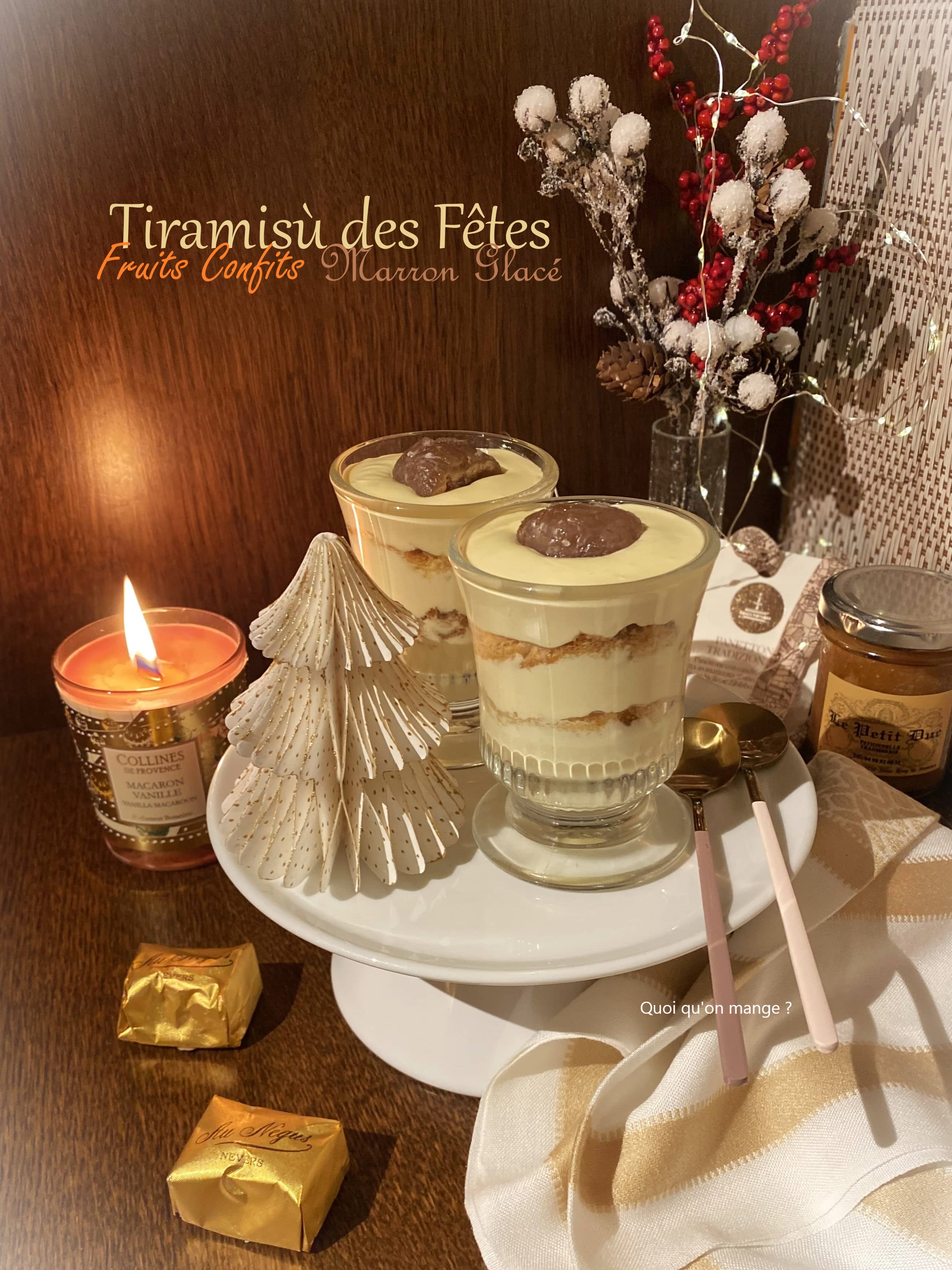 Tiramisù des Fêtes aux fruits confits