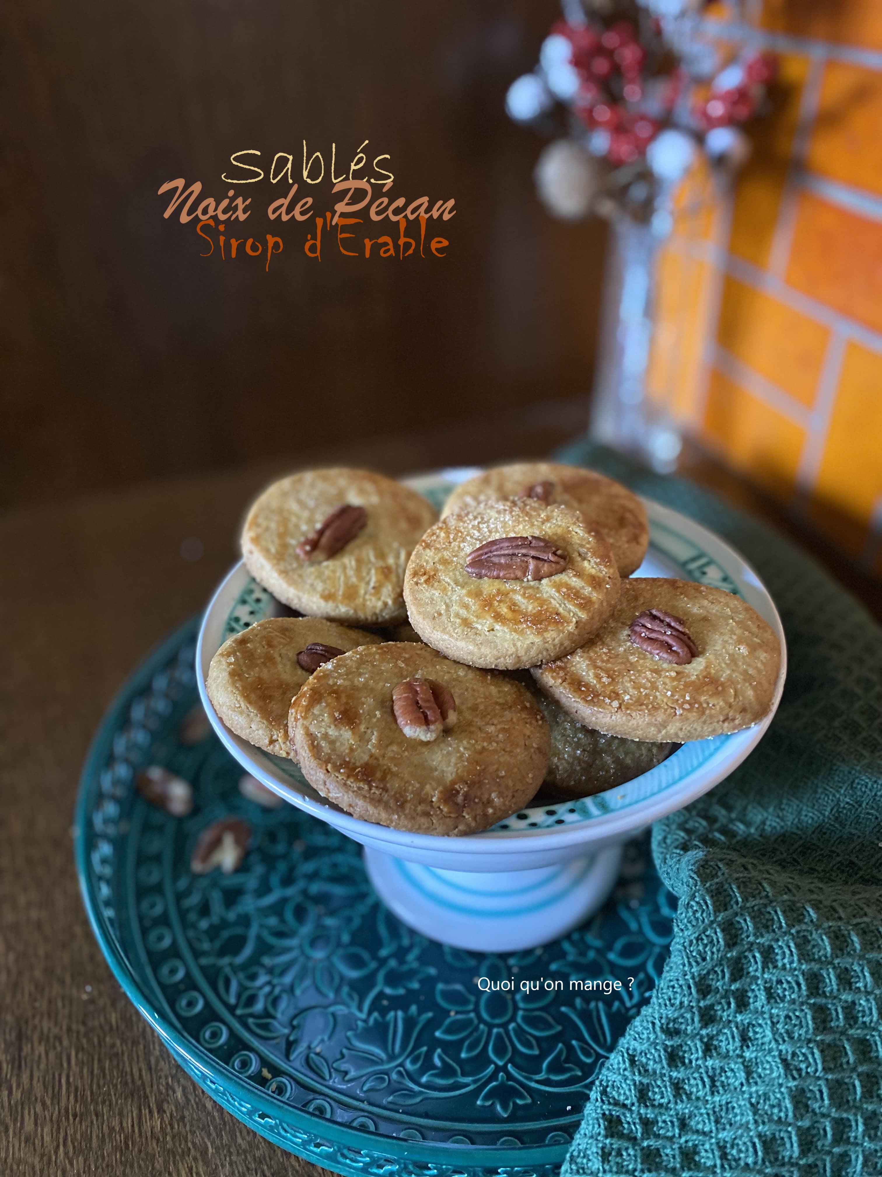 Sablés aux noix de Pécan et sirop d'érable