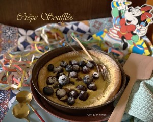 Crêpe soufflée aux&nbsp;myrtilles