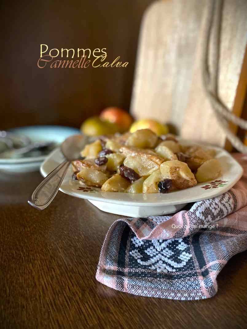 Gratin de pommes, cannelle et Calva