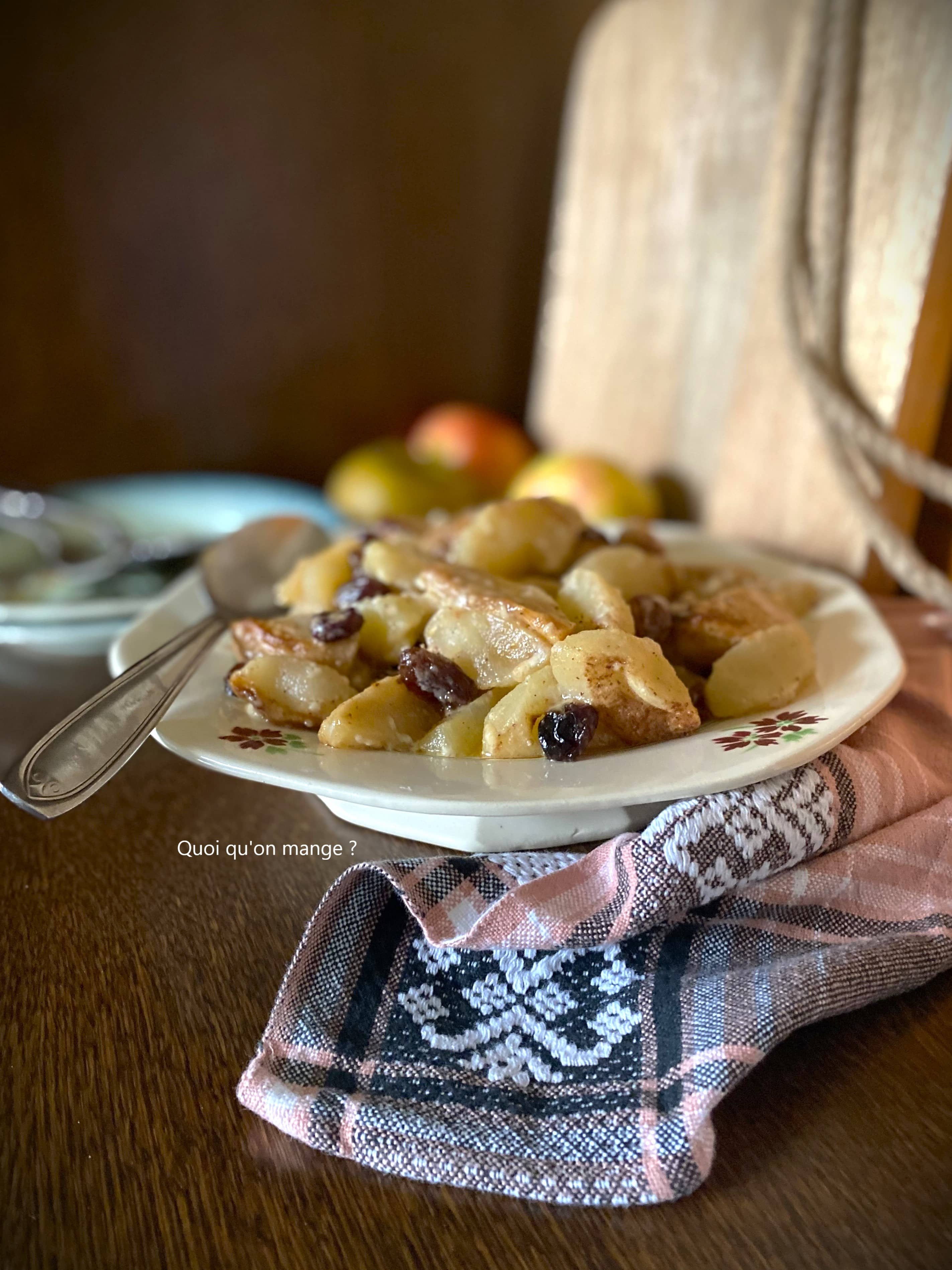 Gratin de pommes, cannelle et Calva