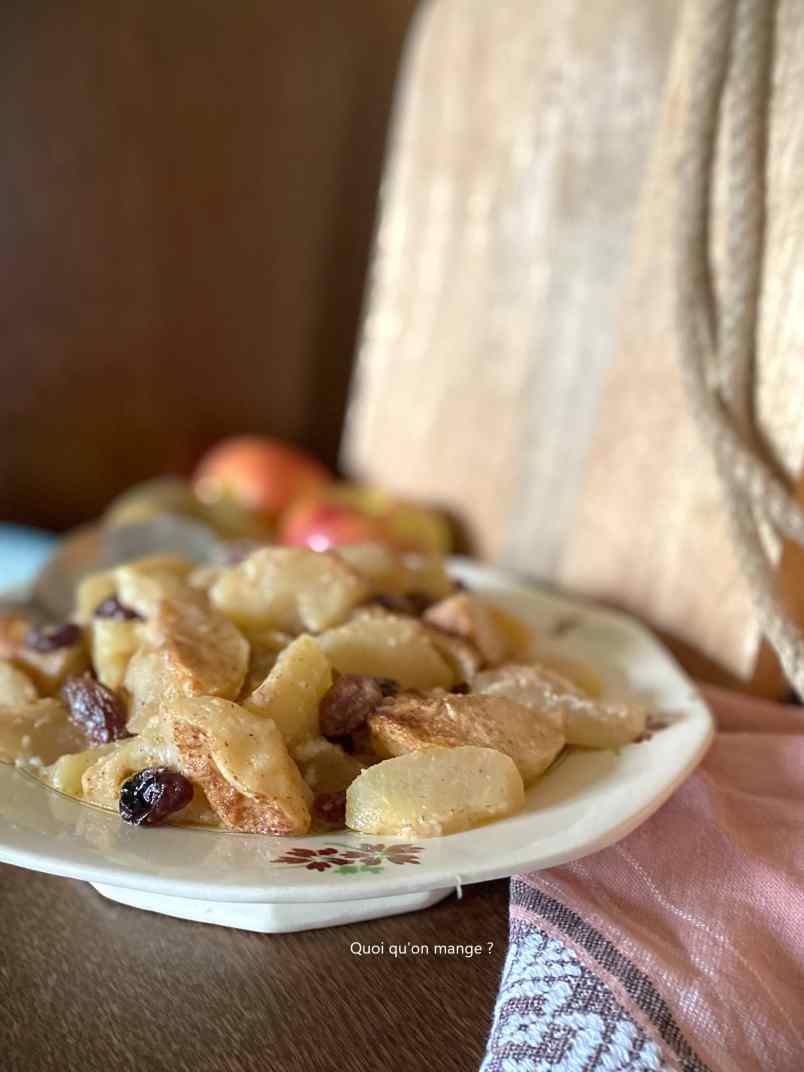 Gratin de pommes, cannelle et Calva