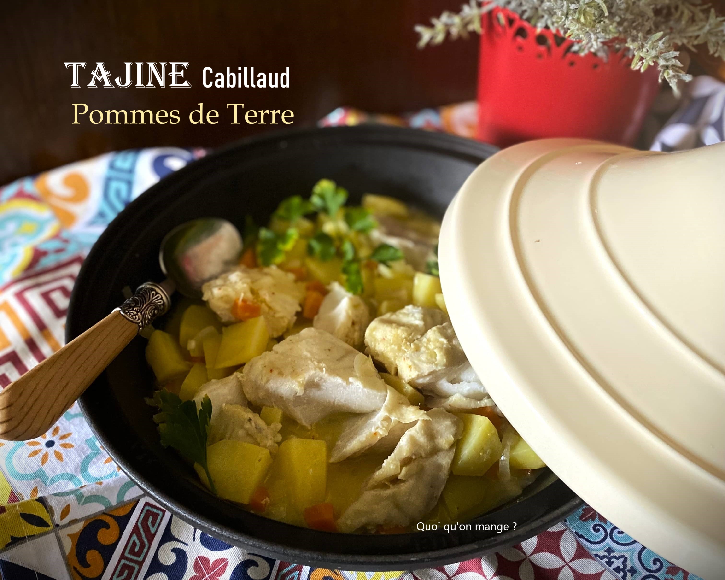 Tajine de cabillaud aux pommes de&nbsp;terre