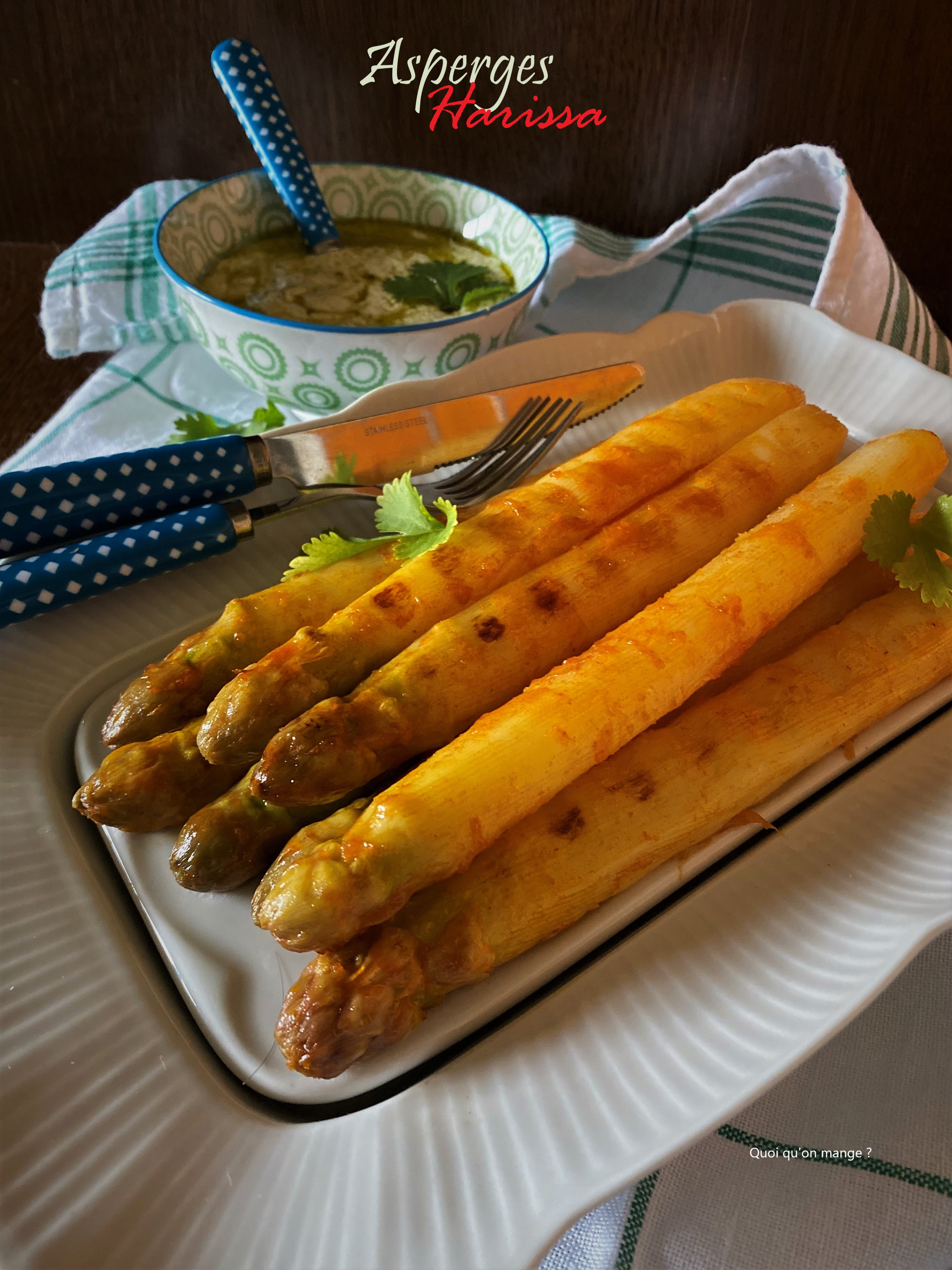 Asperges marinées à la harissa