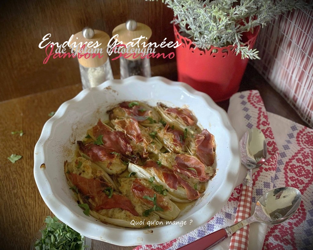 Endives caramélisées au jambon Serrano de Yotam&nbsp;Ottolenghi