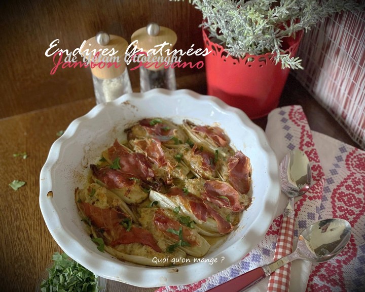 Endives caramélisées au jambon Serrano de Yotam&nbsp;Ottolenghi