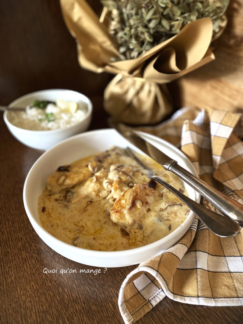 Suprêmes de poulet aux champignons sauce au Munster Quoi Qu'on Mange