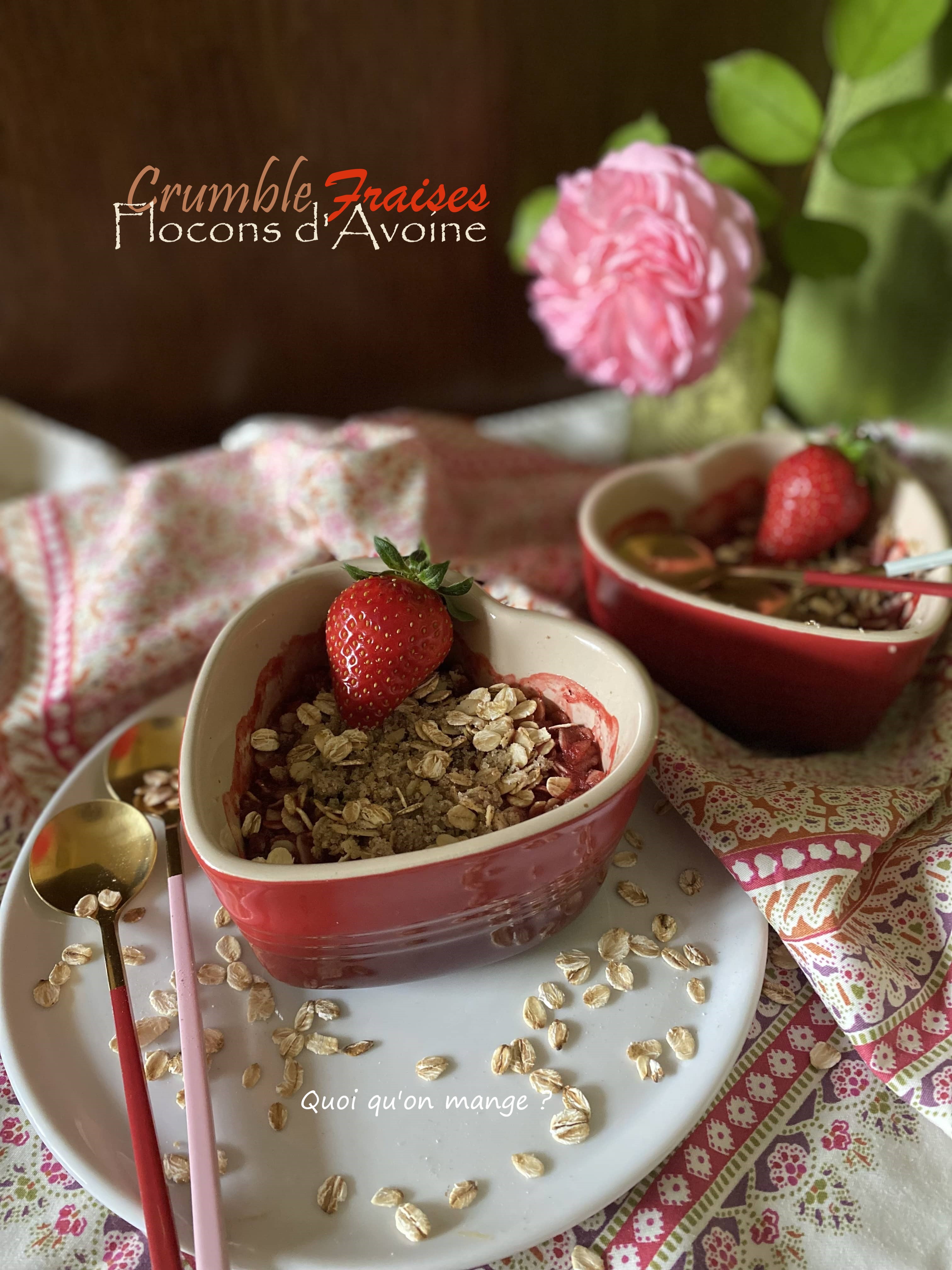 Crumble aux Fraises & Flocons d'Avoine